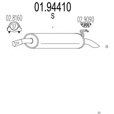 MTS 01.94410 End Silencer